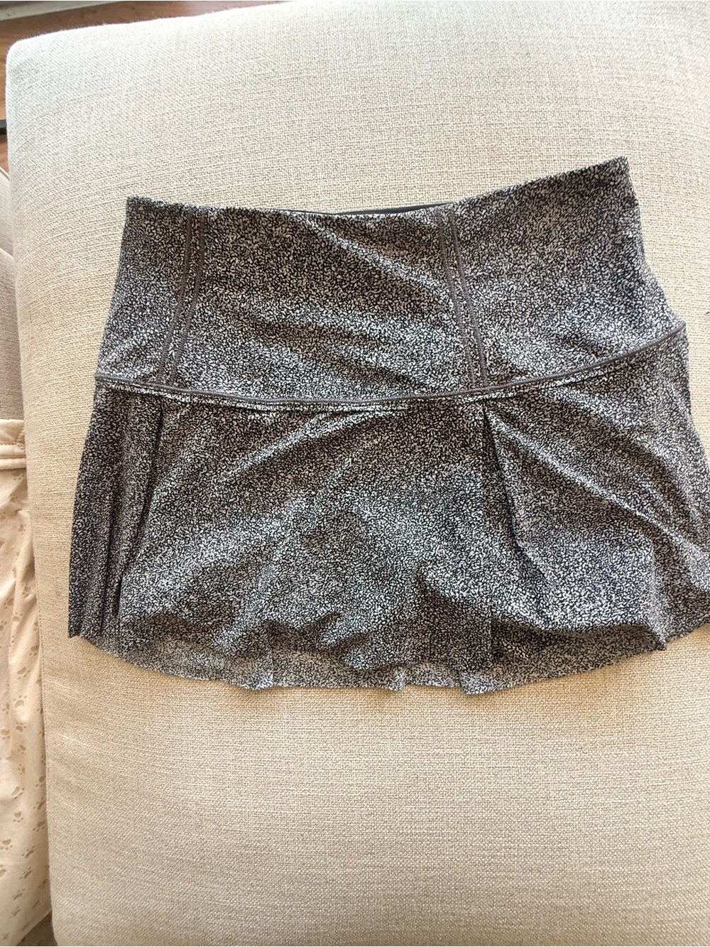 lululemon athletica Black and White Speckle Athletic Skort